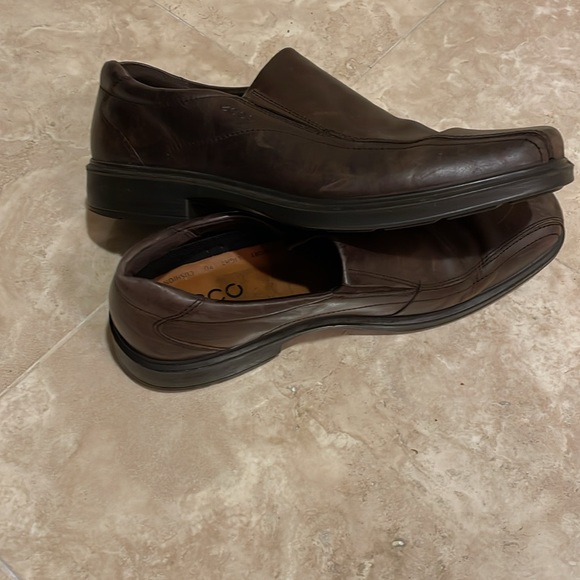 Mens Ecco brown loafer shoes in size 47 / US13 - Picture 3 of 6